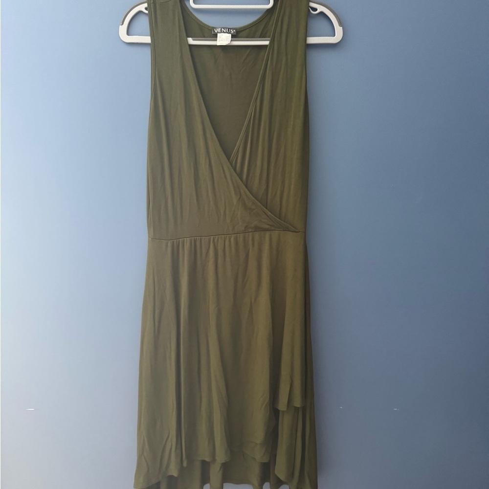 VENUS Olive High Low Dress